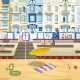 Affiche Wimereux - "La Goélette" - Polyptyque 2/5