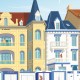 Affiche Wimereux - "St Bernard" - Polyptyque 4/5