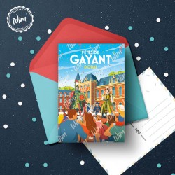 Carte Postale Douai - "Les fêtes de Gayant"  /  10x15cm