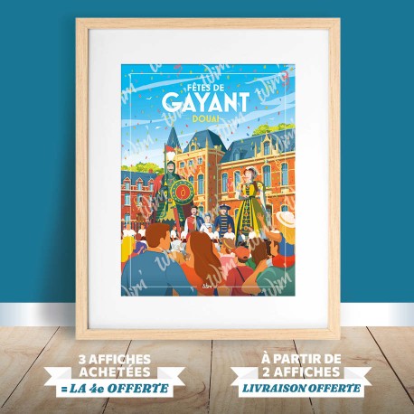 Affiche Douai - "Les fêtes de Gayant"