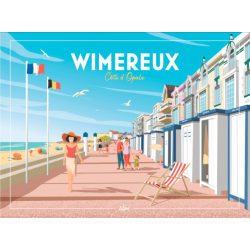Affiche Wimereux - "La digue" Horizontale