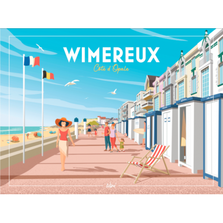 Affiche Wimereux - "La digue" Horizontale