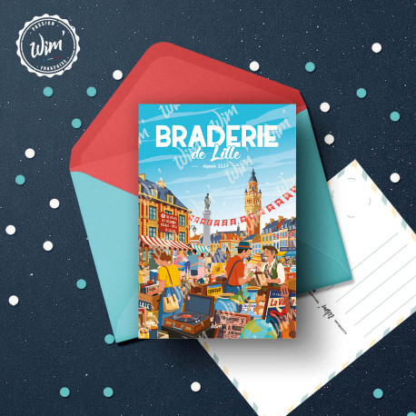 Carte Postale Braderie de Lille 2026  /  10x15cm