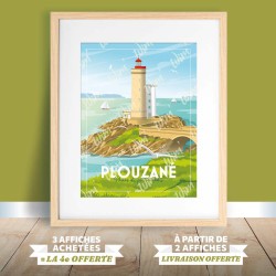 Affiche Plouzané - "Le Phare du Petit Minou"