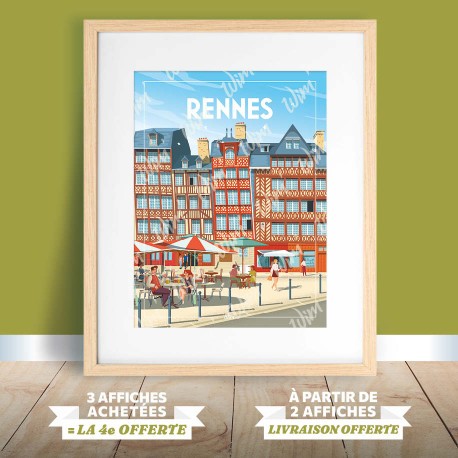 Affiche Rennes - "Détente à Rennes"