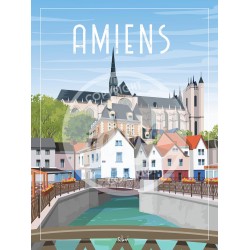 Amiens - "sous le charme d'Amiens" - 50 x 70 cm - par Wim'