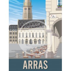 Arras - "Place des Héros" - 50 x 70 cm - par Wim'