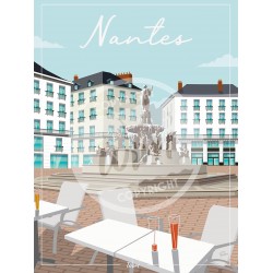 Nantes - Place Royale - 50 x 70 cm - par Wim'