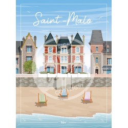 Saint-Malo - "Plage du Sillon" - 50 x 70 cm - par WIm'