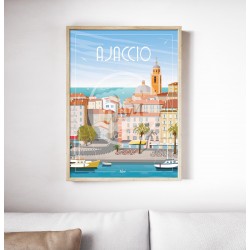 Affiche Ajaccio 50x70cm