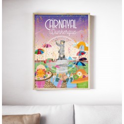 Affiche Dunkerque "Carnaval - La Cantate à Jean Bart" 50x70cm
