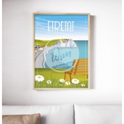 Affiche Etretat "Etret'art" par Wim'