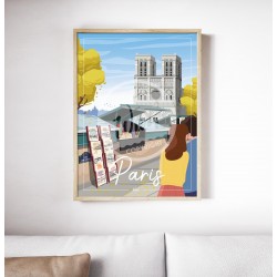 Affiche Paris "Notre-Dame" 50x70cm