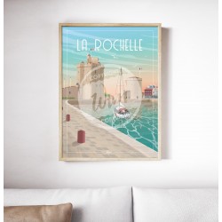Affiche La Rochelle 50x70cm par Wim'
