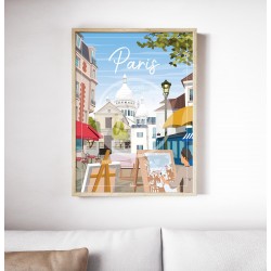 Affiche Paris "Montmartre" par Wim'