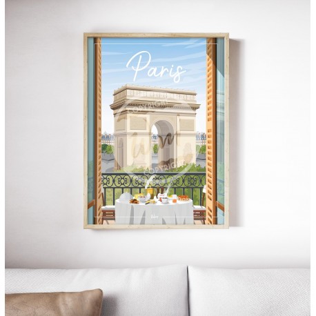 Affiche Paris "Champs-Elysées" 50x70cm par Wim'