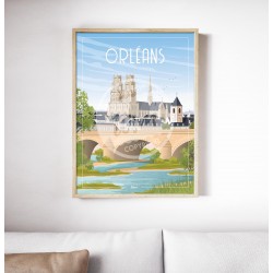 Affiche Orléans 50x70cm