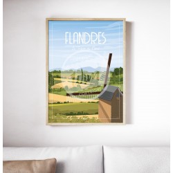 Affiche Flandres "Le Trésor du Nord" 50x70cm