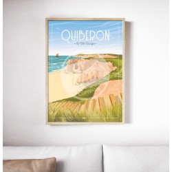 Affiche Quiberon "Côte Sauvage" par Wim'