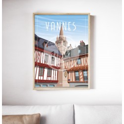 Affiche Vannes 50 x 70 cm