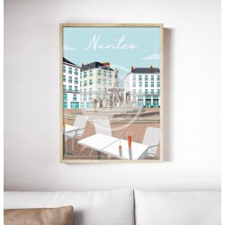 Affiche Nantes "Place Royale" 50x70cm