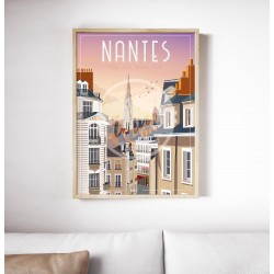 Affiche Nantes "Toi, Toi mon Toit Nantais" 50x70cm par Wim'