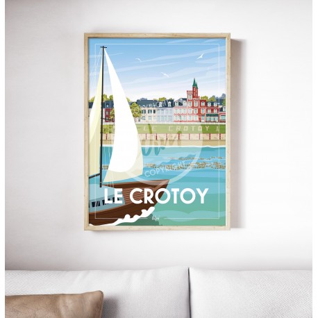 Affiche Le Crotoy "Détente" 50x70cm par Wim'