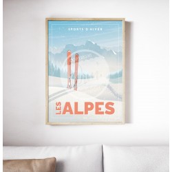 Affiche Alpes 50x70cm