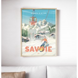Affiche Montagnes "La Savoie" 50x70cm