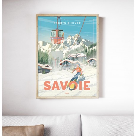 Affiche Montagnes "La Savoie" par Wim'