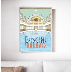 Affiche Lille "La Piscine de Roubaix" 50x70cm
