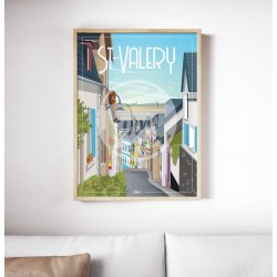 Affiche Saint-Valery-sur-Somme "Charmante Saint-Valery"  50 x 70 cm