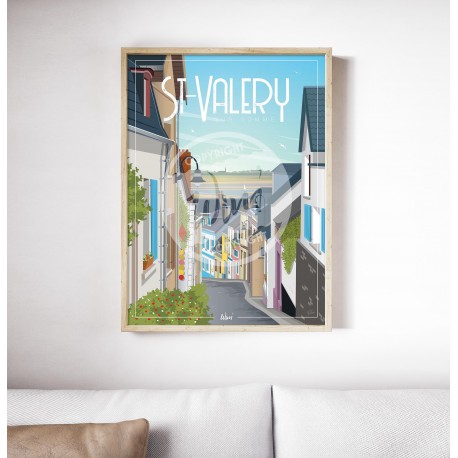 Affiche Saint-Valery-sur-Somme "Charmante Saint-Valery" par Wim'