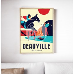 Affiche Deauville "Ville de Plaisirs" 50x70cm