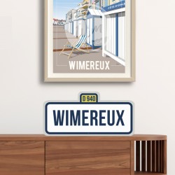 Panneau "Wimereux" / 42x20cm