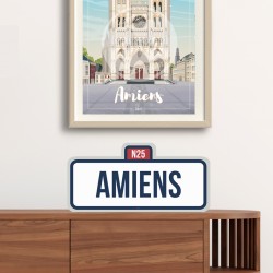 "Amiens" City Road Sign / 42x20cm