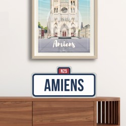 Panneau "Amiens" / 42x20cm