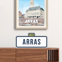 "Arras" City Road Sign / 42x20cm