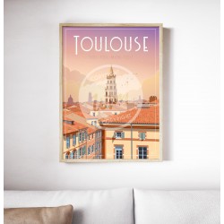 Affiche Toulouse "Toi, toi, mon Toit" 50 x 70cm