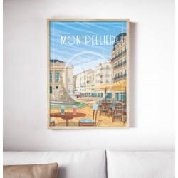 Affiche Montpellier  50x70cm