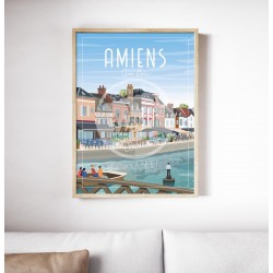 Amiens - "Détente à Saint-Leu" - 50 x 70 cm - par Wim'