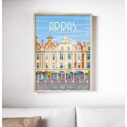 Affiche Arras "Détente à Arras" 50x70cm