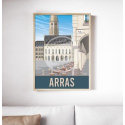 Affiche Arras "Place des Héros" par Wim'