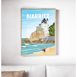 Affiche Biarritz 50x70cm