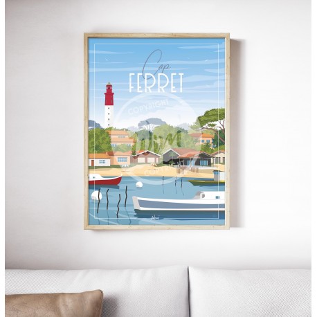 Affiche Cap Ferret par Wim'