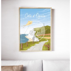 Affiche Côte d'Opale "Balade sur la Côte" 50x70cm