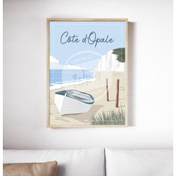 Affiche Côte d'Opale "Détente" 50x70cm
