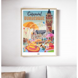 Affiche Dunkerque "Le carnaval" 50x70cm