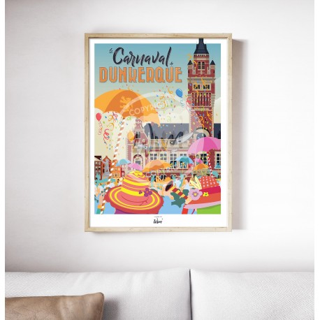 Affiche Dunkerque - "Le carnaval" par Wim'