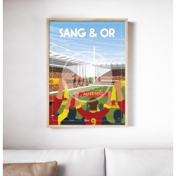 Affiche Lens "Sang & Or" 50x70cm par Wim'